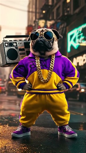 Boombox Swagger — Pug Beats in the City