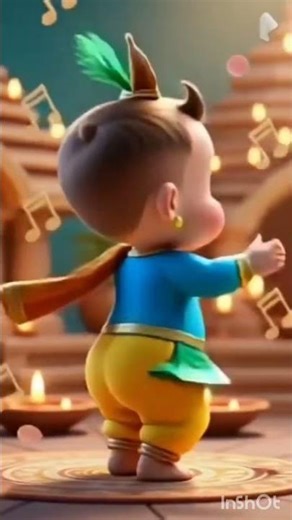 Cute Baby Dance on Hare Ram Hare Krishna | 3D Animation Kids Video