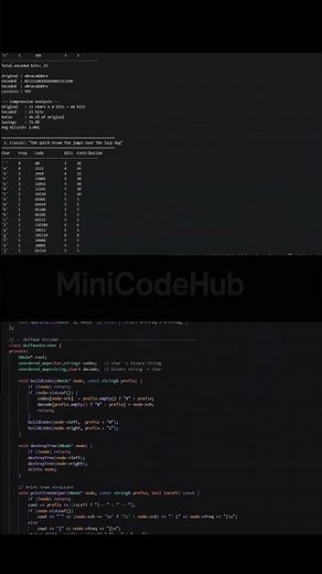 C++ Huffman Encoding | Greedy Algorithm #CPP #Algorithms #Greedy #Coding #MiniCodeHub