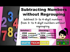 Subtracting 3- to 4-Digit Numbers Without Regrouping | Easy Math Tutorial #subtraction,