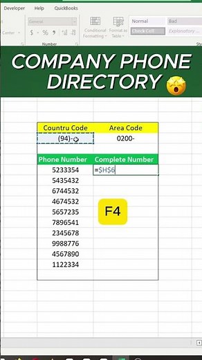 Excel Trick to Format Phone Numbers Fast ⚡