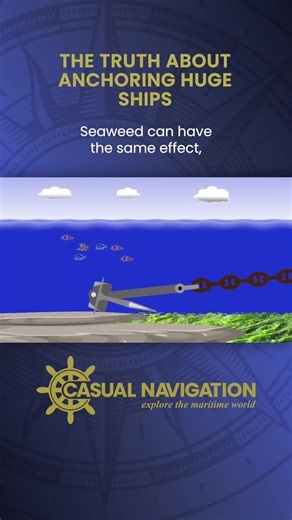 The Truth About Anchoring Huge Ships In this video, we take a look at how an anchor is used to keep a massive ship in position. We touch on the importance of the nature of the seabed as well as the physics of the forces involved with anchoring Full Video on YouTube here: https://youtu.be/2YvwXJGsbEg #ships #maritime #ocean #sea #education | Casual Navigation