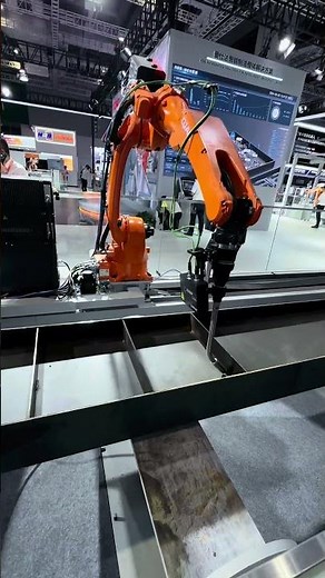 Automated Robotic Welding: H-Beam Intelligent Automation Process#intelligentwelding #hbeamwelding