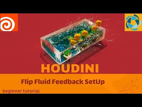 Houdini Beginner Tutorial: Flip Fluid Feedback Setup, (File included)