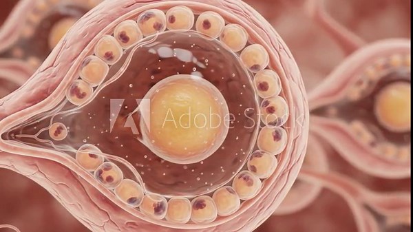 Ovarian Follicle Development Detailed Visual Representation and Microscopic Structure of Human Egg