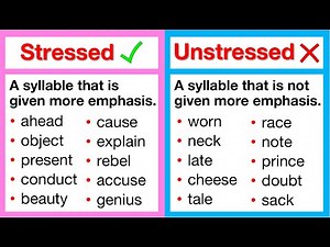 Stressed vs Unstressed Syllables 🤔 | What is Syllable Stress? | Word stress | Learn with examples