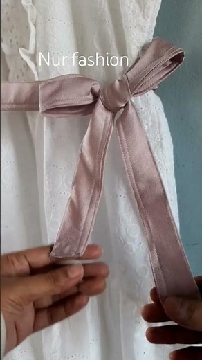 How to tie a perfect bow on dress 🎀. #nurfashion #bow