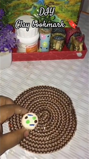 DIY clay bookmark 📑#diy#craft #art##shorts#trending#viral#handmade#clay#india #books 📑🔖