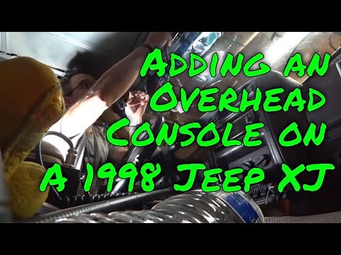 Adding a factory overhead console in a 1998 Jeep Cherokee XJ