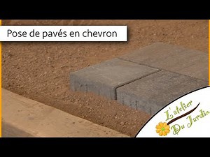 Atelier du jardin : Pose de pavés en chevron