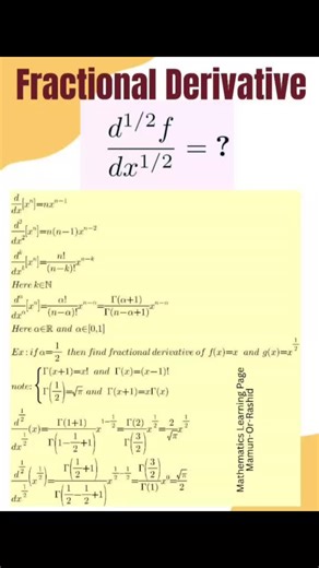 Fractional derivatives #calculus #mathematics #viralvideo #foryourpage #fup