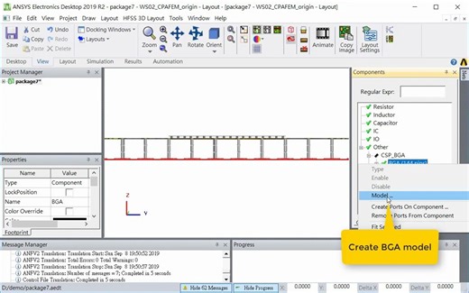 如何创建FCBGA模型