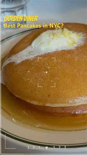 BEST PANCAKES in NYC GOLDEN DINER #pancake #diner #newyork