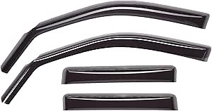 WeatherTech Custom Fit Side Window Deflectors for Chevrolet Equinox - (82869), Dark Tint