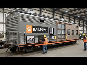 Oddly Satisfying Industrial Upcycling: Scrap Boxcar to RAILPAWS Shelter