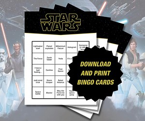 Star Wars Bingo Game: Watch Party Game (digital Download) - Etsy