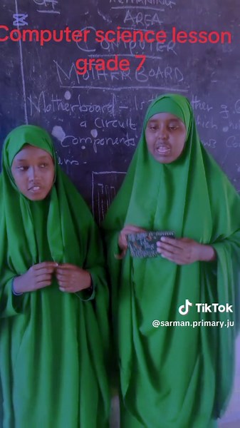 Grade 7 Girls Showcase Computer Lessons on Motherboard