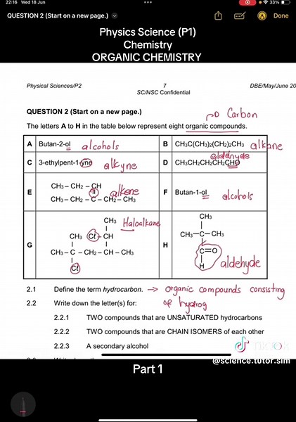 Exploring Organic Chemistry: Homologous Series for Grade 12