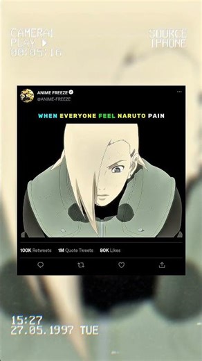 WHEN EVERYONE FEEL NARUTO PAIN #ANIME #SHORT#VIRAL
