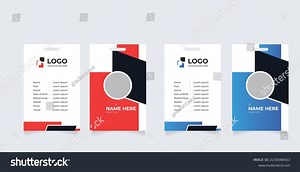 Simple Clean Green Id Card Design Stock Vector (Royalty Free) 2218368413 | Shutterstock