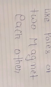 Like Poles of two Magnet each other... | Filo