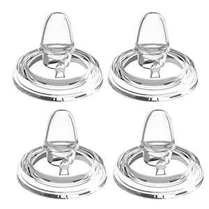 Sippy Spout Nipples for Philips Avent Natural Baby Bottles, Trainer Sippy Cup 100% Food Grade Silicone Soft Nipple, 6m+, Pack of 4