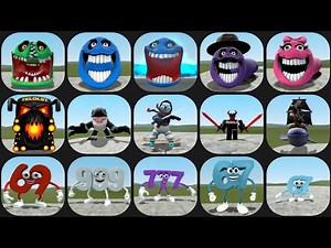 EVOLUTION OF HUNGRY SNAKE ALL PHASE VS All Number From Roblox Steal A Brainrot Number Family in GMOD