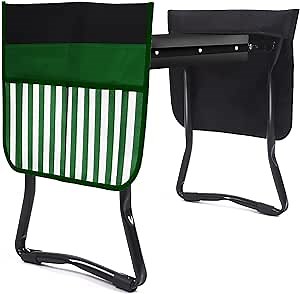 UHINOOS Heavy Duty Garden Kneeler and Seat with Soft Thick & Wide EVA Foam Kneeling Pad,Foldable Garden Stools Gardening Workseats with 2 Tool Pouches,Clearance Gardening Gifts for Seniors,Men & Women