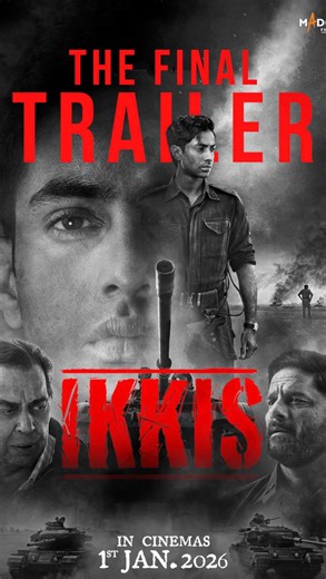Navya Naveli Nanda on Instagram: "The final trailer is here. This New Year, gift yourself courage. Witness the true story of the youngest Param Vir Chakra awardee, a hero who was only 21 and became eternal - Second Lt. Arun Khetarpal. 🫡 #IkkisFinalTrailer out now 🔗 - Link in bio. #ExperienceCourageOnJan1 in cinemas. #Ikkis releasing on 1st Jan 2026. @aapkadharam #AgastyaNanda @jaideepahlawat @simarbhatia18 @deepakdobriyal1 @thesurrealvivaanshah @sikandarkher @rahuldevofficial #SriramRaghavan A