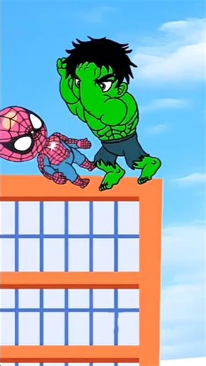 फाइटिंग वाला वीडियो स्पाइडर-मैन वो/से एंडहल्क #cartoon #Hulk #Spider-Man#shorts