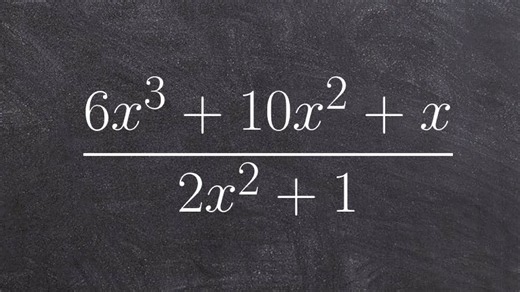 Dividing polynomials using long division