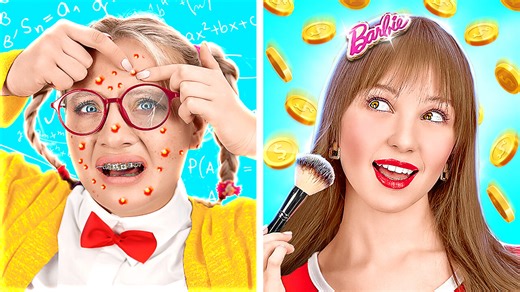 72K views · 890 reactions | How to Be Popular in School  Fantastic Makeover with Gadgets from TikTok! By 123 GO! | 123 GO | Facebook