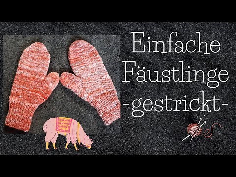 Simple mittens - basic pattern/knitted