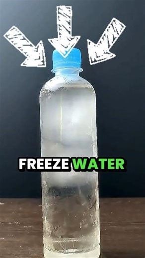 How To INSTANTLY Freeze Water EASILY😨. #shorts #viral #tricks #fyp