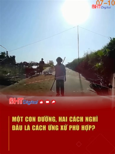 Một con đường, hai cách nghĩ. Đâu là cách ứng xử phù hợp? Cre: MXH #tintuc24h #social #doisong #tinhhuong #phoilua #duonglang #nongthon #ungxu #trending