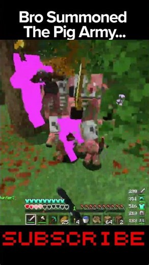How Did My Friend Summon The Minecraft Pig Army #minecraft
