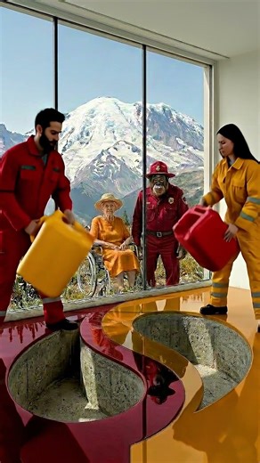 THIS DOUBLE FLOOR IS AMAZING! 😱❤️💛 Epoxy Floor Transformation