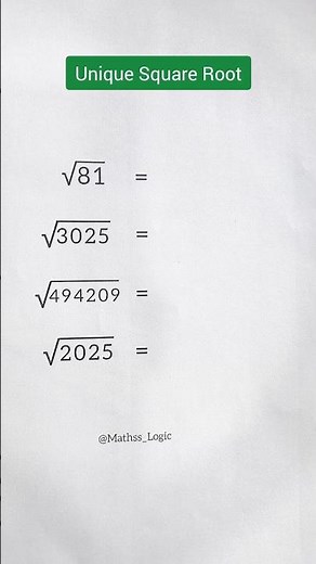 Square Root Trick #maths #shortsfeed #mathstricks