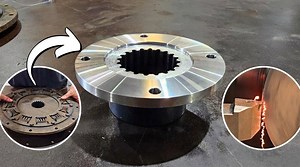 Machining an adapter plate for a dyno