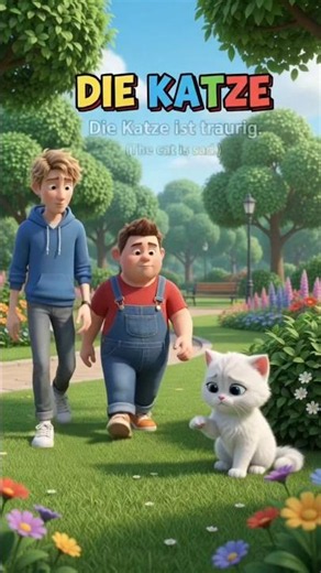 Die kleine Katze 🐱❤️ | Max & Bruno helfen einem Kätzchen | Deutsch lernen #Shorts