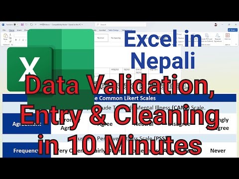 (Nepali) Data Validation, Entry and Cleaning in Excel | Excel Tutorial | Data Analysis in Excel