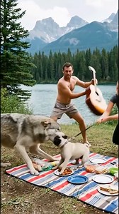 Wolf Grabs a Pug — Guy Fights Back with a Guitar! #wolfattack #dogrescue #wildanimals #shockingmoment #animalattack | Lifeline Souls