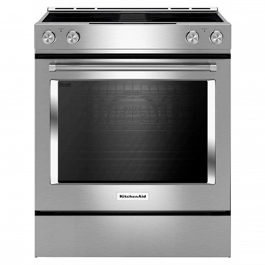Reviews for KitchenAid 6.4 cu. ft. 4 Burner Element Downdraft Slide-In Electric Range with Self-Cleaning Convection Oven in Stainless Steel | Pg 2 - The Home Depot