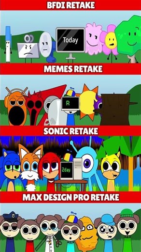 Incredibox Sprunki Retake BFDI VS Memes VS Sonic VS Max Design Pro *MIX VERSION*