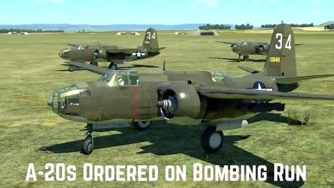 A-20 Bomber Shot Down on a Bombing Run! Forced Crash Landing - Historical Flight Sim IL2 Sturmovik