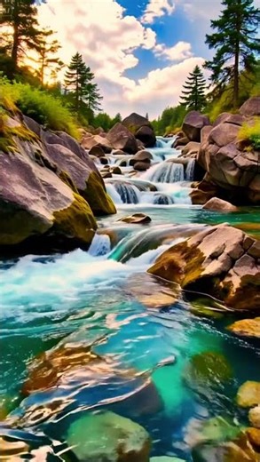 Peaceful River Flow 💧 Calm Your Mind Instantly #asmr #nature #relax