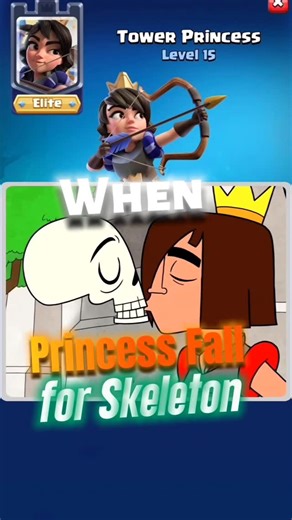 Hehehehaw on Instagram: "“The Skeleton Cinderella Story 👑🥿💀” #ClashRoyale #HehehehawGaming"