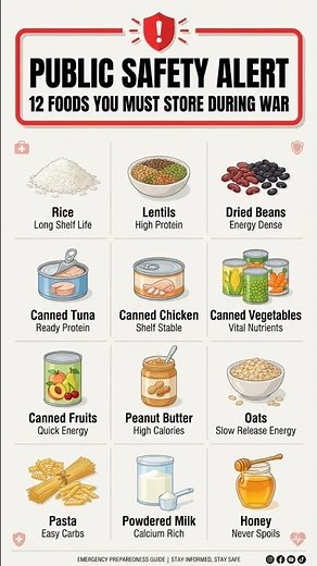 🚨 12 Foods You MUST Stockpile RIGHT NOW for Emergency Survival #Emergency #SurvivalFood #war