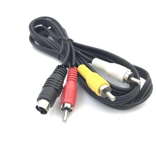 4 Pin Mini Din S-Video Plug To 3 Rca Plug Cable S-Video 4-Pin Male To 3-Rca Male Rgb Composite Video Cable 1.5m | Lazada.co.th