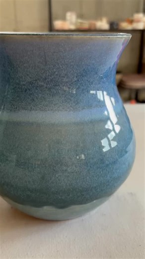 The Rutile Blue vases on these vases is beautiful 😍 #pottery #mainepottery #sgraffito #ceramics #potteryvase | Zwellyn Pottery